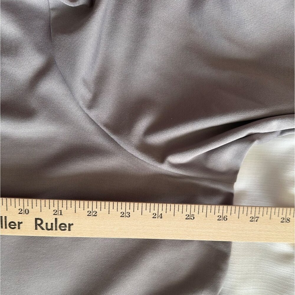 Susan Graver 2X Gray Long Sleeve Keyhole Top Embellished Collar & Cuffs Classic - Picture 7 of 16